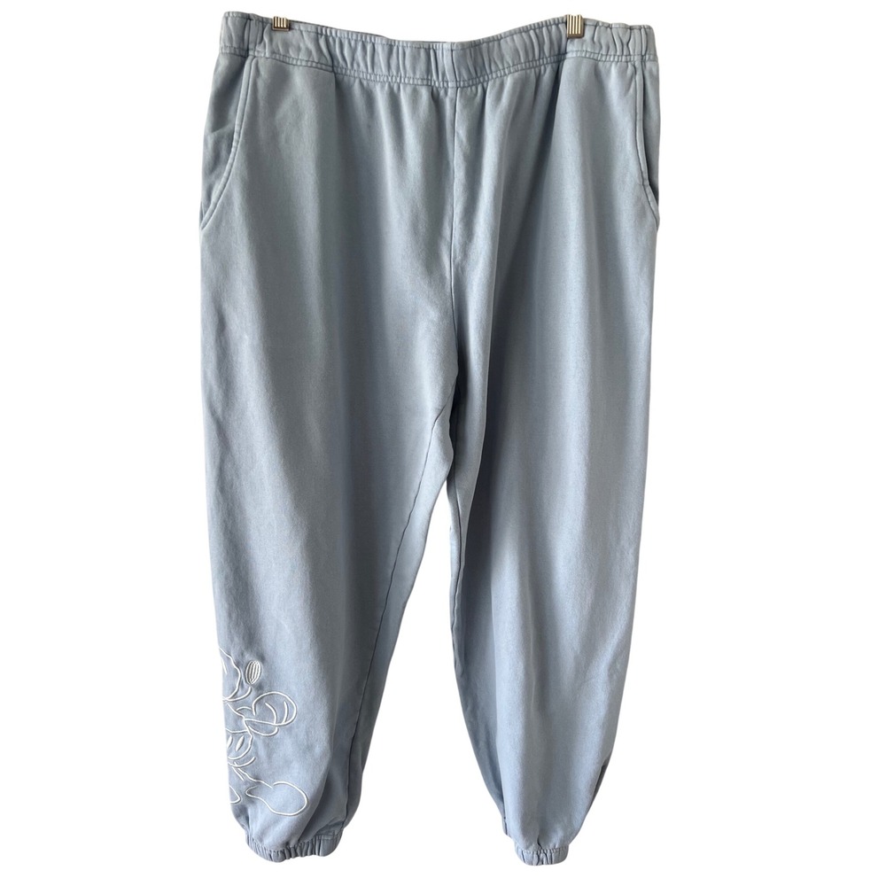 Disney Genuine Mousewear Mickey Mouse Joggers XL Light Blue Organic Cotton Pants